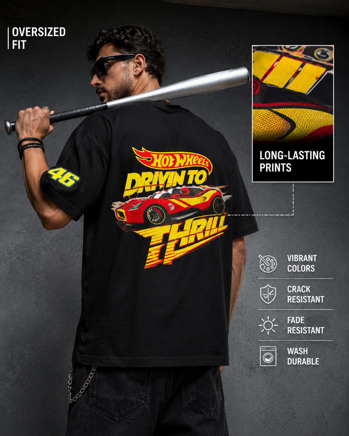 Customized Hot Wheels Name Print T-Shirt🏎