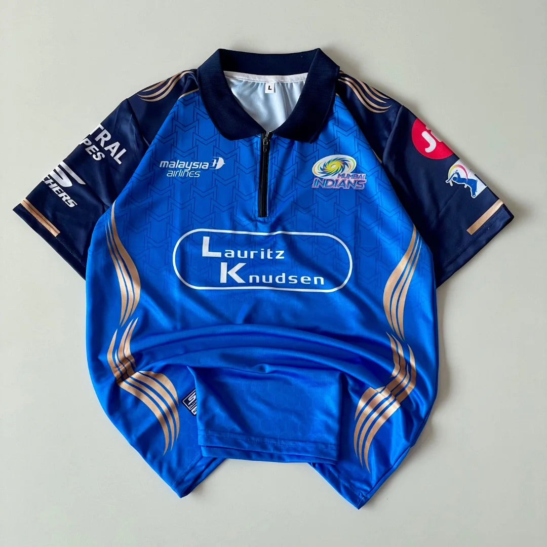 MI Zipper Jersey – Rohit Sharma & Hardik Pandya Edition 🔵⚡