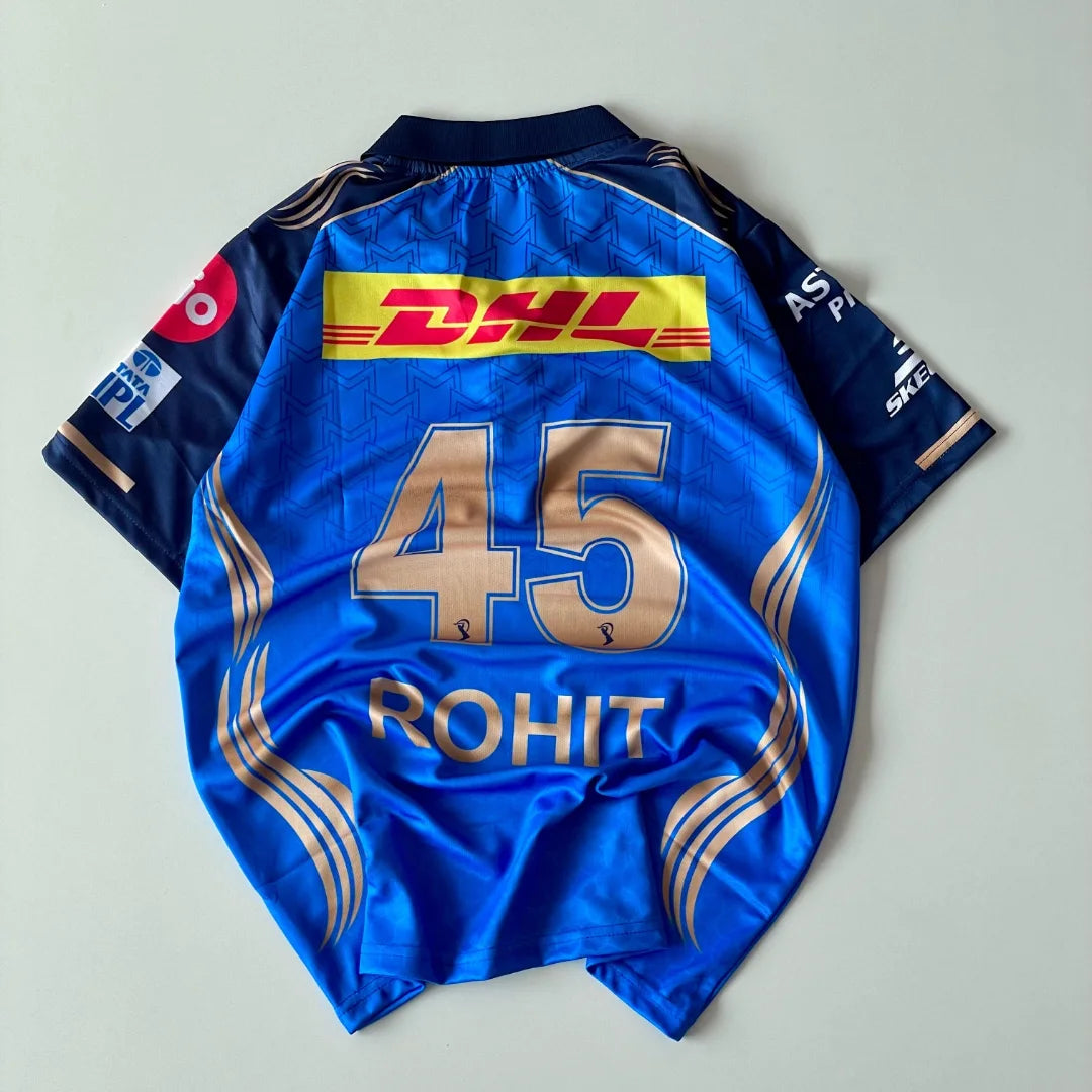 MI Zipper Jersey – Rohit Sharma & Hardik Pandya Edition 🔵⚡