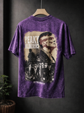 Peaky Blinders Red Acid Wash Oversized T-Shirt🚬