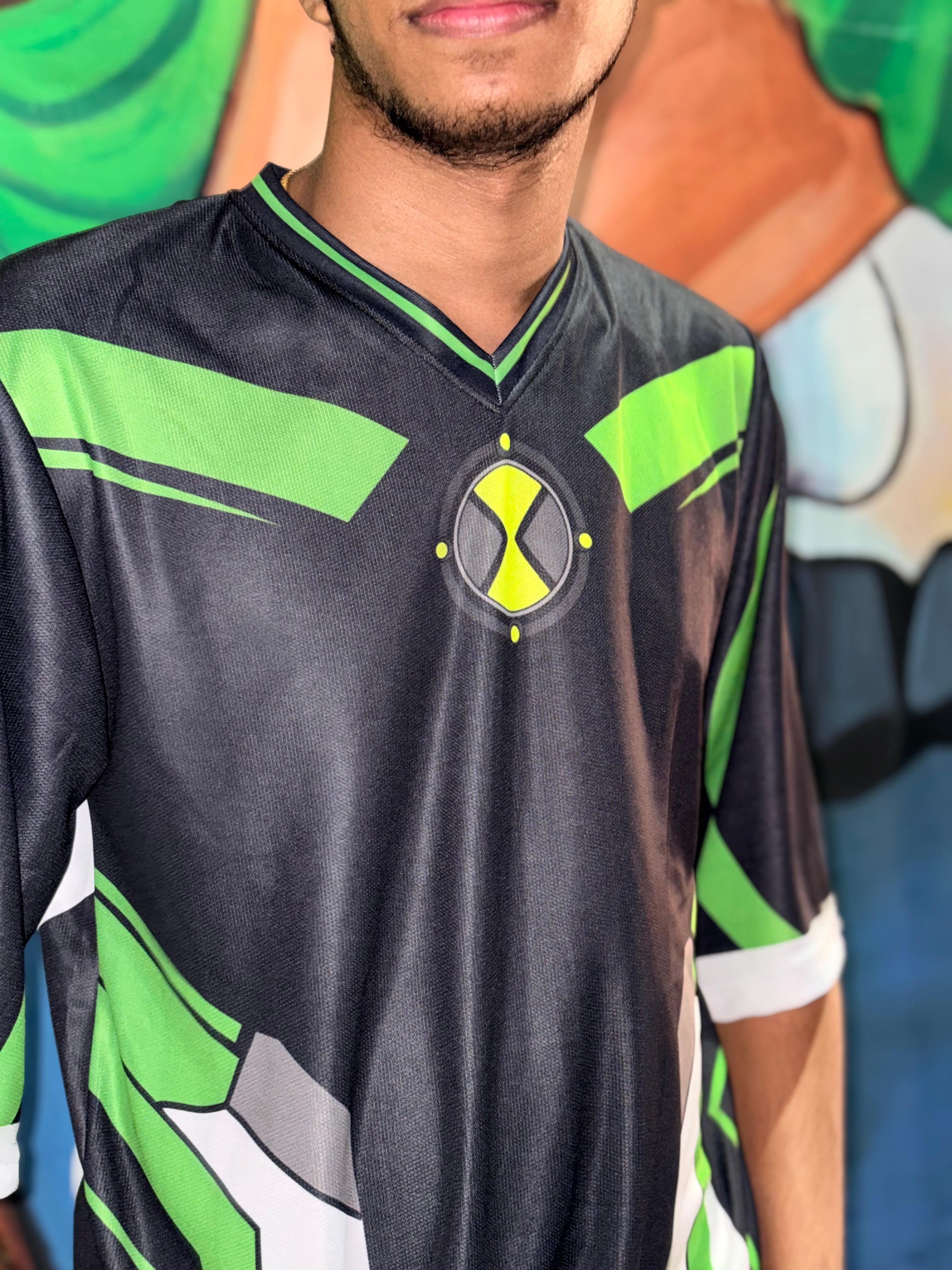 Ben 10 Inspired Premium Dot Knit Oversized Jersey 💚⚡