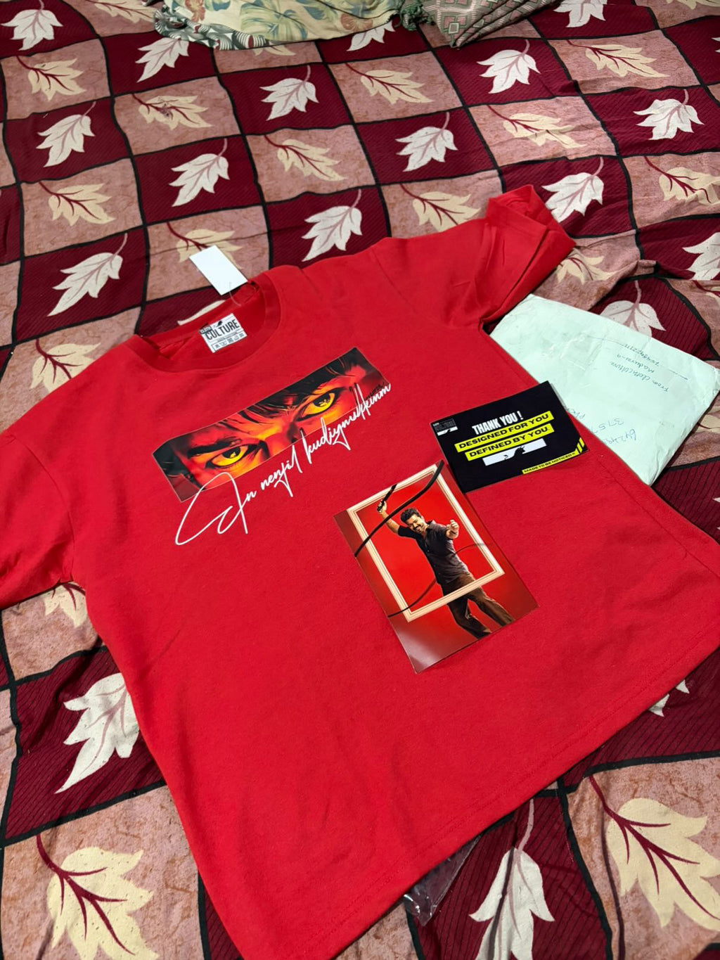 Jananayagan Red Oversized Comical Style 💭