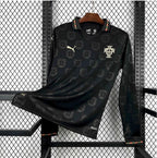 🇵🇹Portugal Black Long Sleeve Football Jersey – Premium Master Copy | Screen Print Logo🧨
