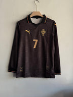 🇵🇹Portugal Black Long Sleeve Football Jersey – Premium Master Copy | Screen Print Logo🧨
