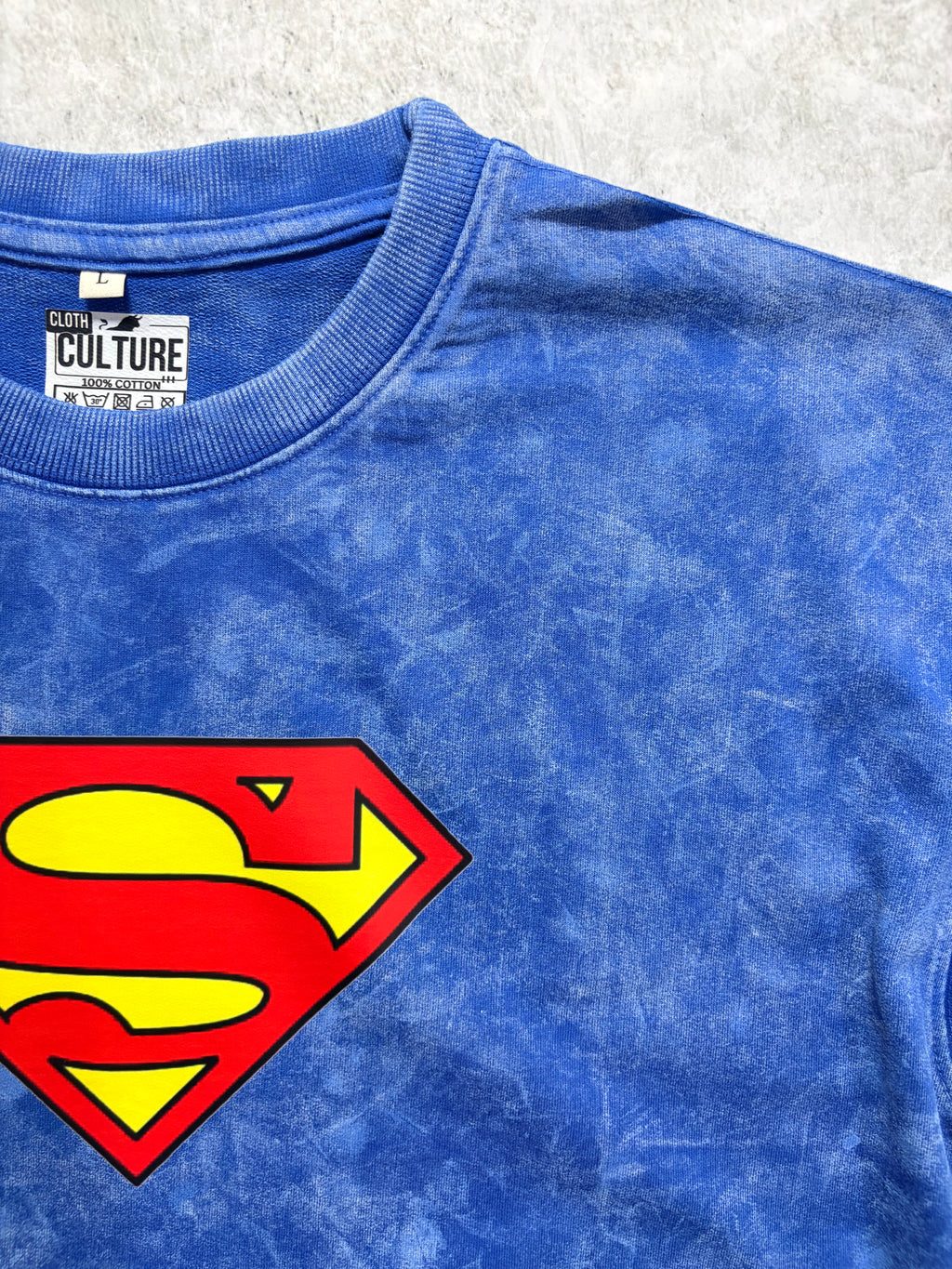 Superman Blue Acid Wash Oversized Tee🦸‍♂️