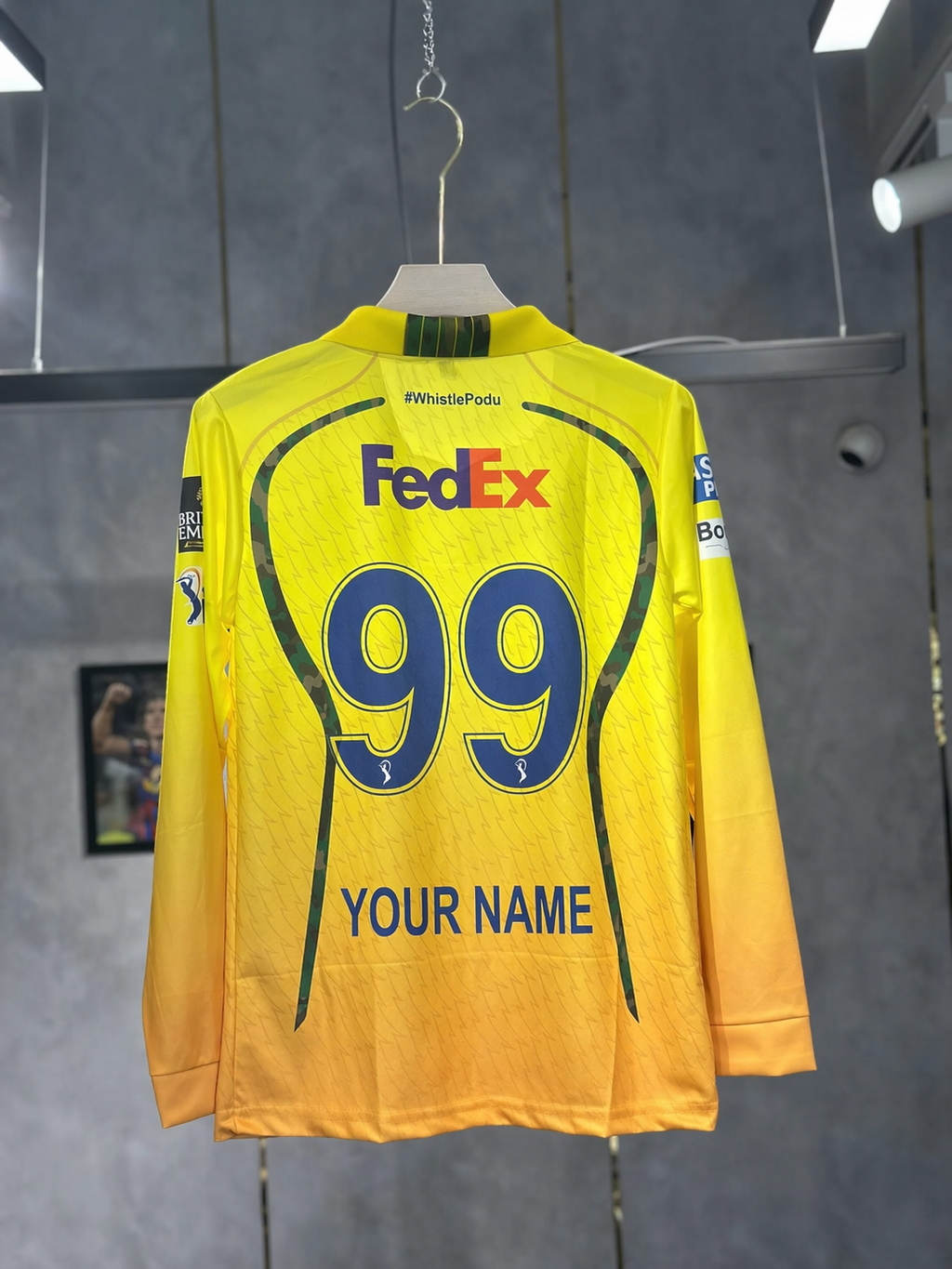 Customized CSK Full-Sleeve Fan Edition Jersey 🟡🏏