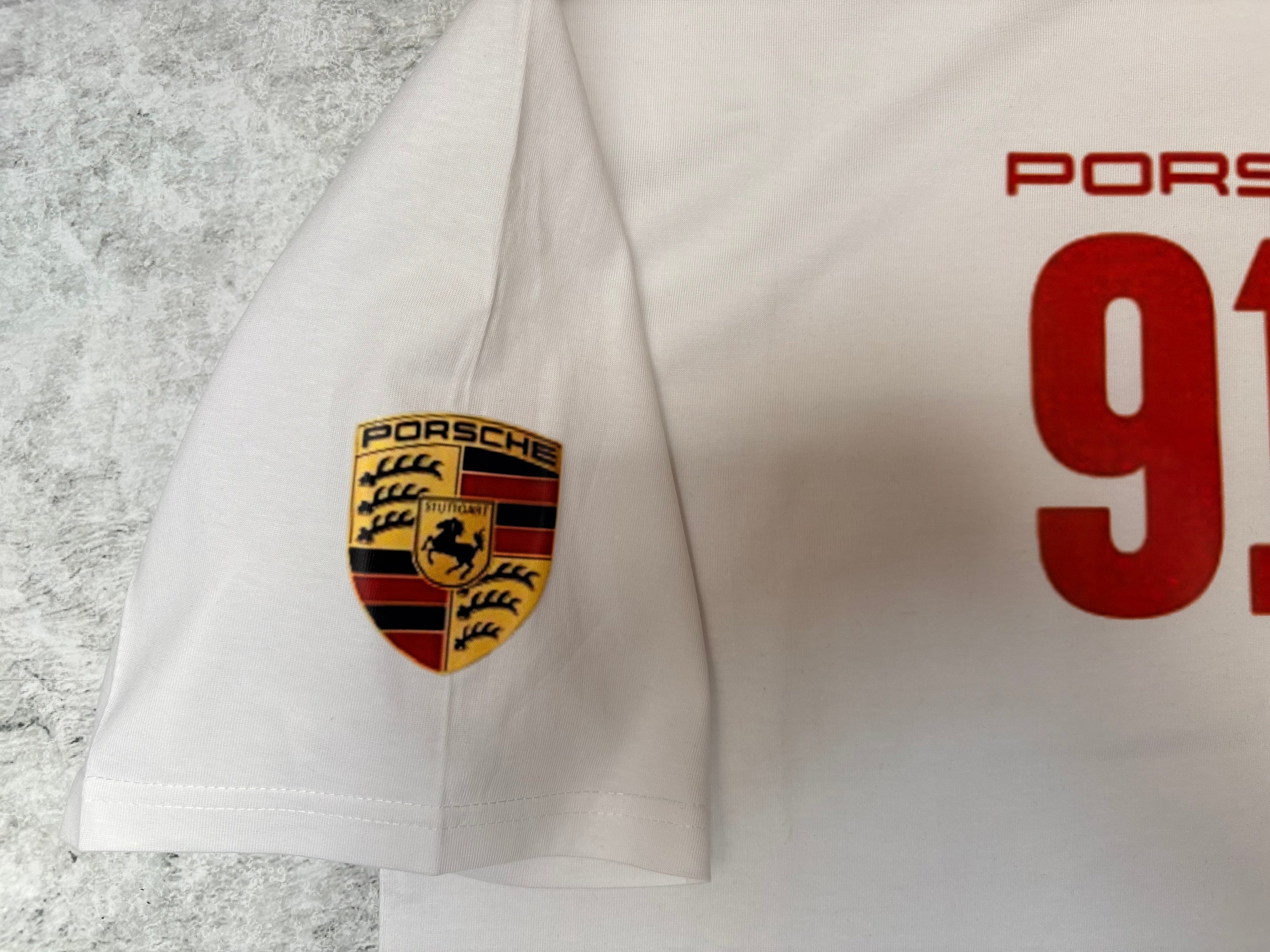 Porsche 911 White T-Shirt – 240 GSM