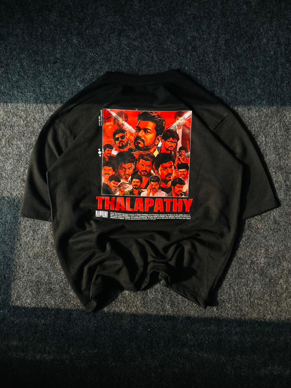 🖤 Thalapathy Tribute Oversized Premium Cotton T-Shirt
