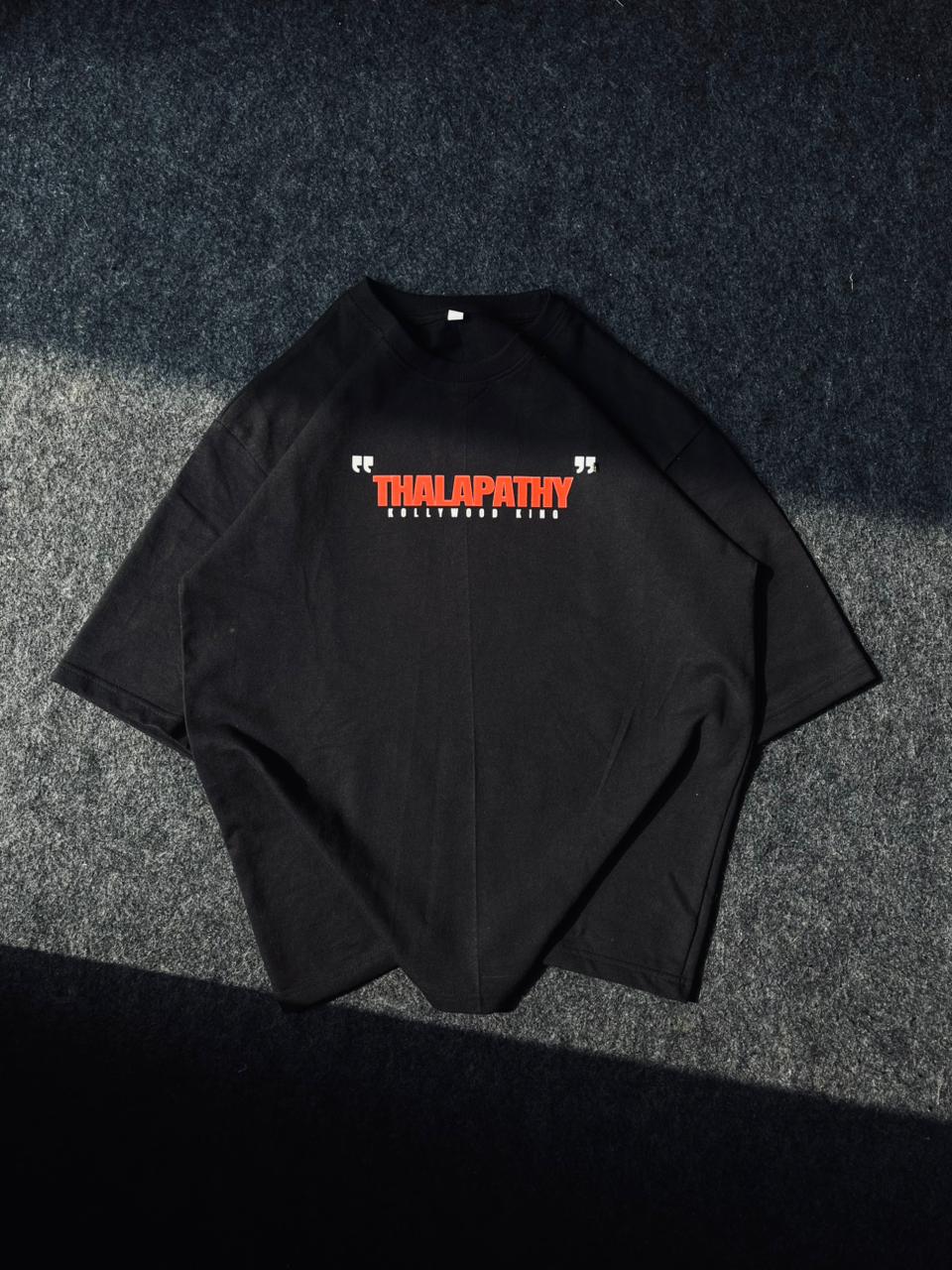 🖤 Thalapathy Tribute Oversized Premium Cotton T-Shirt