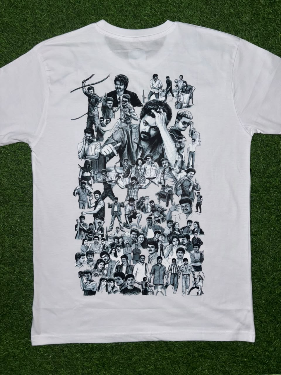 Thalapathy Vijay "Jana Nayagan – One Last Dance" Premium Graphic Printed White T-Shirt