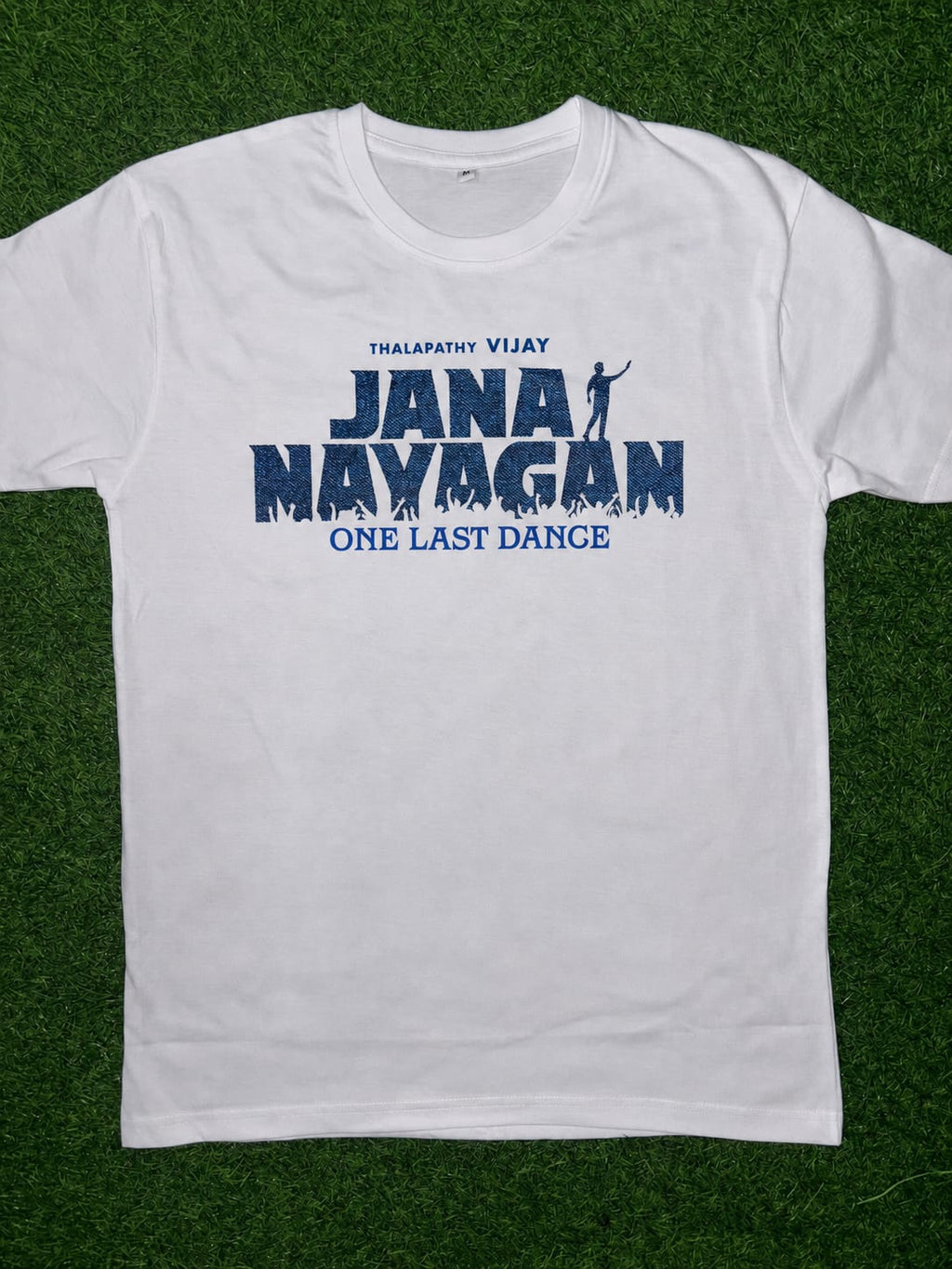 Thalapathy Vijay "Jana Nayagan – One Last Dance" Premium Graphic Printed White T-Shirt
