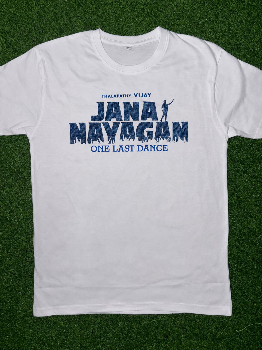 Thalapathy Vijay "Jana Nayagan – One Last Dance" Premium Graphic Printed White T-Shirt