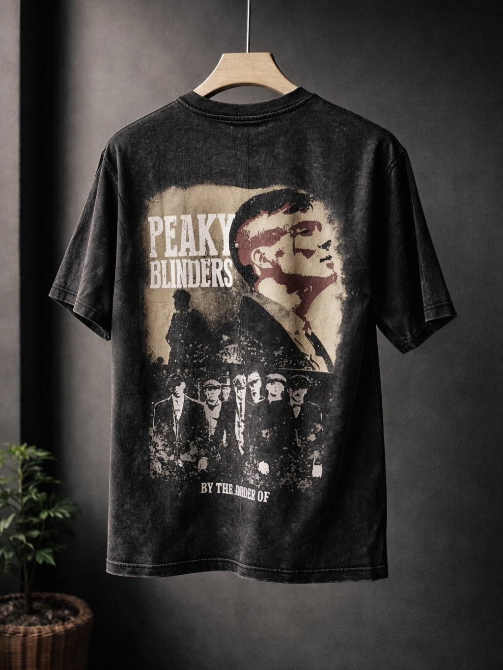 Peaky Blinders Red Acid Wash Oversized T-Shirt🚬