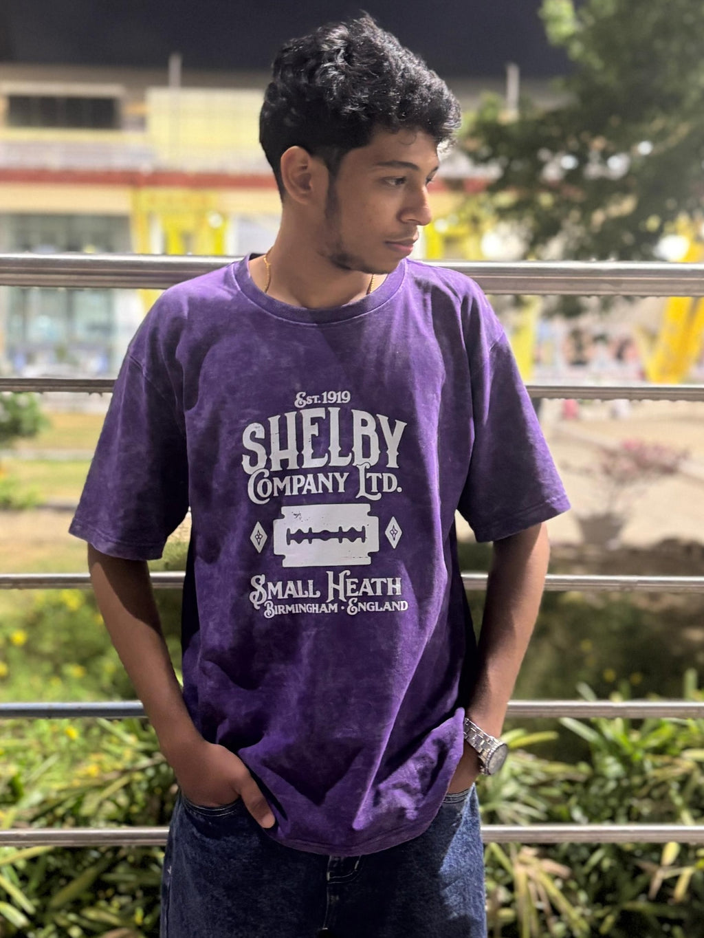 Peaky Blinders Red Acid Wash Oversized T-Shirt🚬